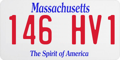 MA license plate 146HV1