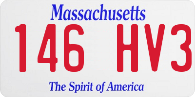 MA license plate 146HV3