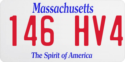 MA license plate 146HV4