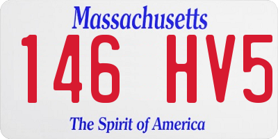 MA license plate 146HV5