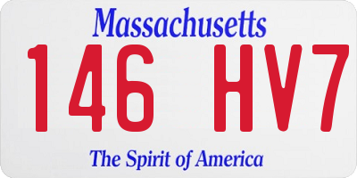 MA license plate 146HV7