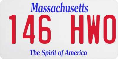 MA license plate 146HW0