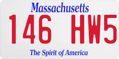 MA license plate 146HW5