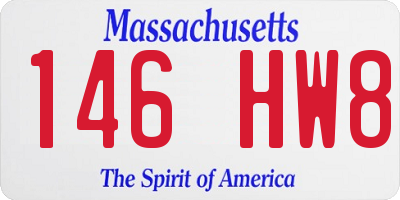 MA license plate 146HW8