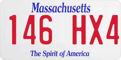 MA license plate 146HX4