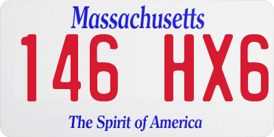 MA license plate 146HX6