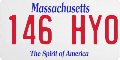 MA license plate 146HY0