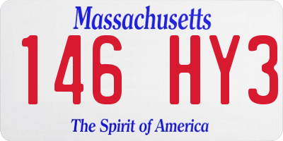 MA license plate 146HY3