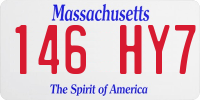 MA license plate 146HY7