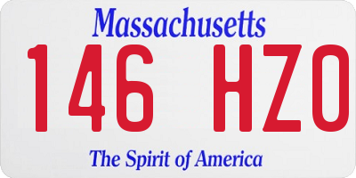 MA license plate 146HZ0