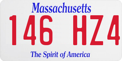 MA license plate 146HZ4