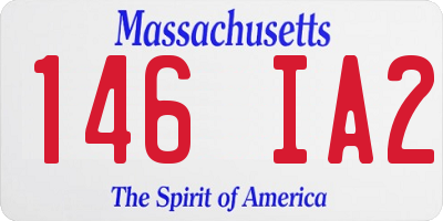 MA license plate 146IA2