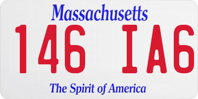 MA license plate 146IA6