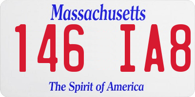 MA license plate 146IA8