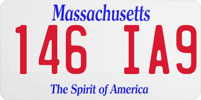 MA license plate 146IA9