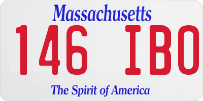 MA license plate 146IB0