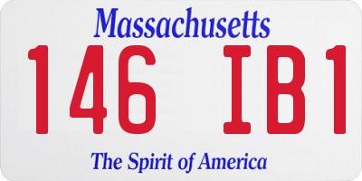 MA license plate 146IB1