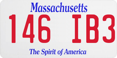 MA license plate 146IB3