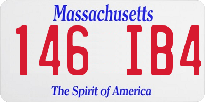 MA license plate 146IB4