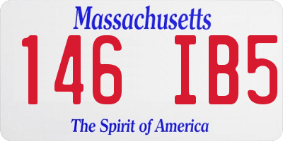 MA license plate 146IB5