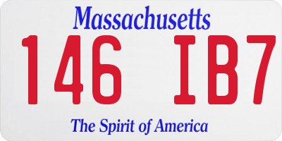 MA license plate 146IB7