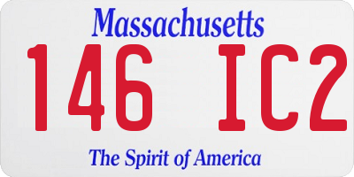 MA license plate 146IC2