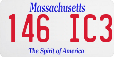 MA license plate 146IC3