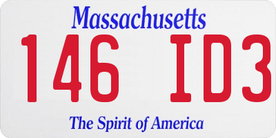 MA license plate 146ID3