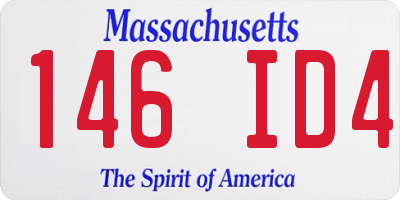MA license plate 146ID4