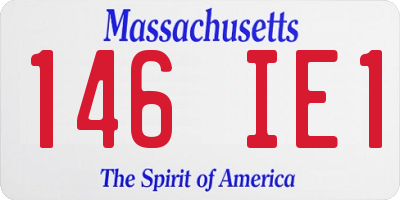 MA license plate 146IE1