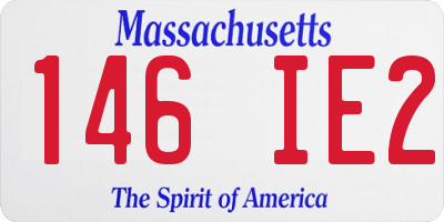 MA license plate 146IE2