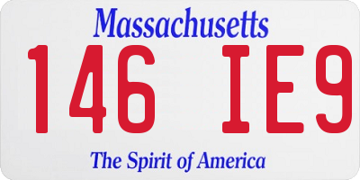 MA license plate 146IE9