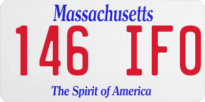 MA license plate 146IF0