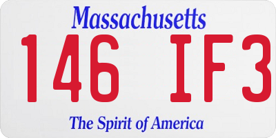 MA license plate 146IF3