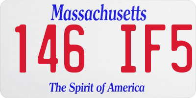 MA license plate 146IF5