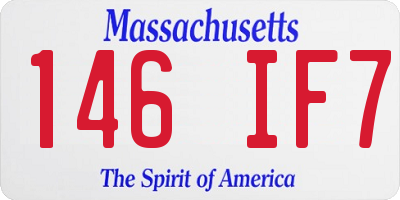 MA license plate 146IF7