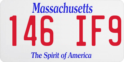 MA license plate 146IF9