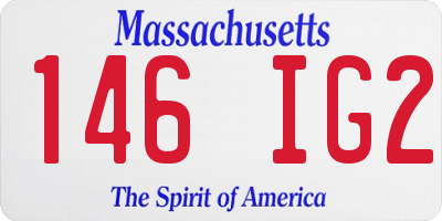 MA license plate 146IG2
