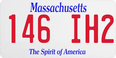 MA license plate 146IH2