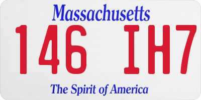 MA license plate 146IH7