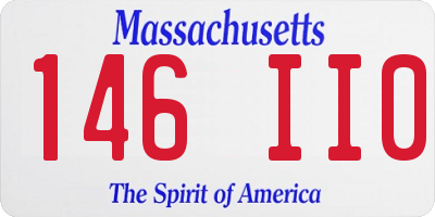 MA license plate 146II0