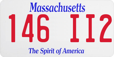 MA license plate 146II2