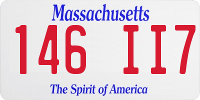 MA license plate 146II7