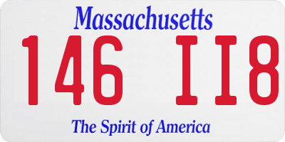MA license plate 146II8