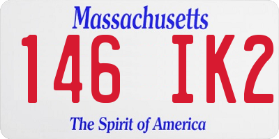 MA license plate 146IK2