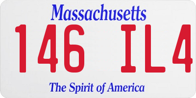 MA license plate 146IL4