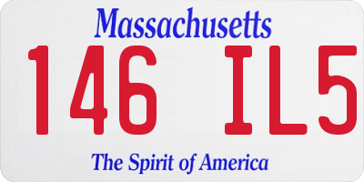 MA license plate 146IL5