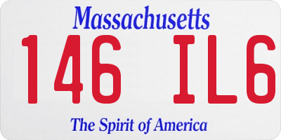 MA license plate 146IL6