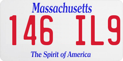 MA license plate 146IL9