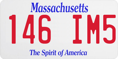 MA license plate 146IM5